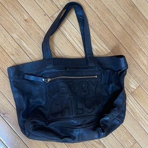 See by chloe Black leather bag